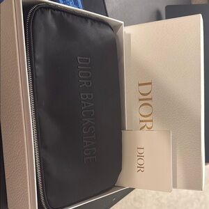 Dior Backstage Chic Black Pouch with makeup brushes included